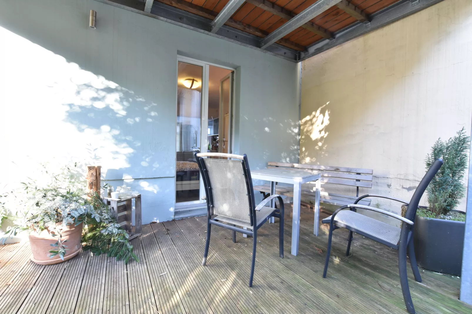 Backbord Hansestadt Wismar mit Terrasse-Terrassenbalkon