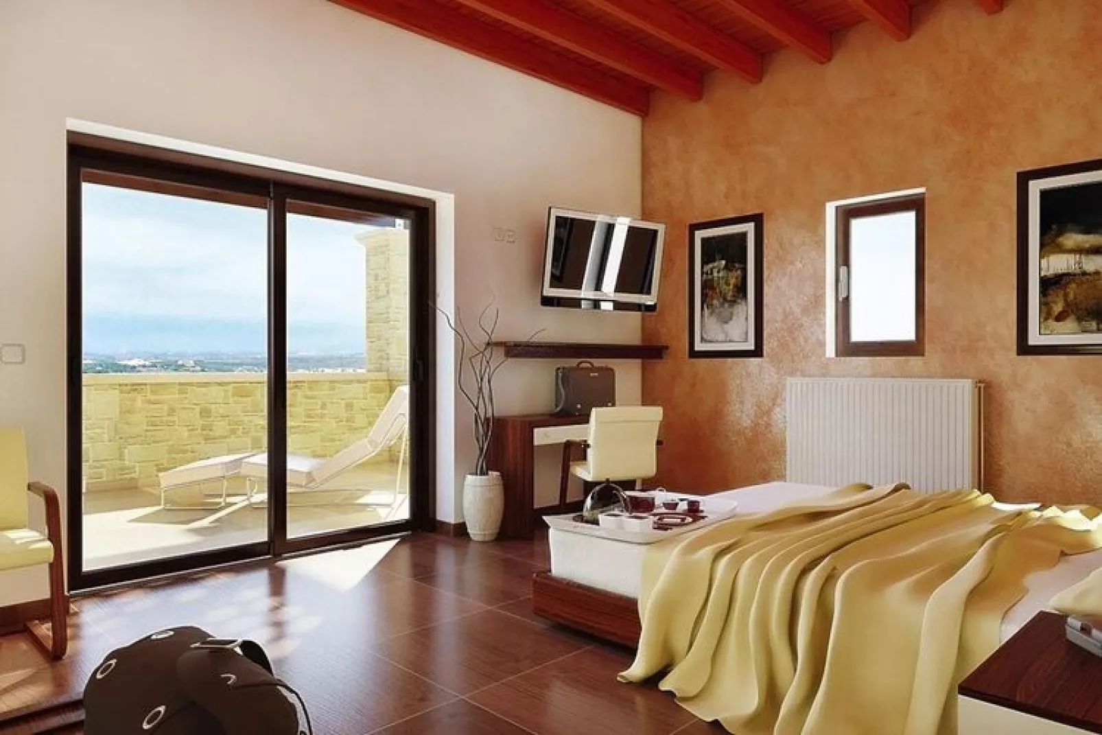 Caldera Villas Platanias - 3-bedroom villa 200 qm-Bedroom