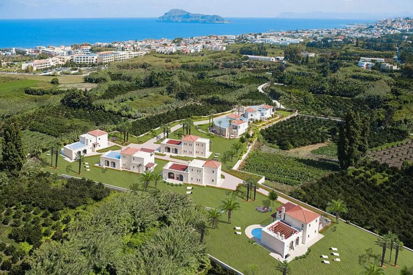 Caldera Villas Platanias - 3-bedroom villa 200 qm-Exterior summer
