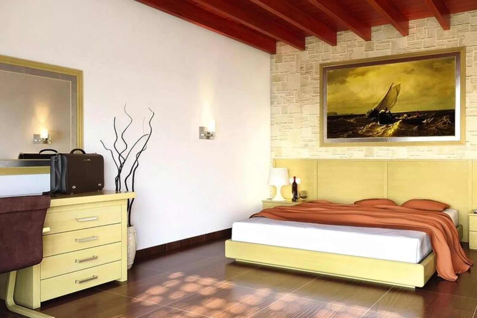 Caldera Villas Platanias - 2-bedroom Villa 180 qm-Schlafzimmer