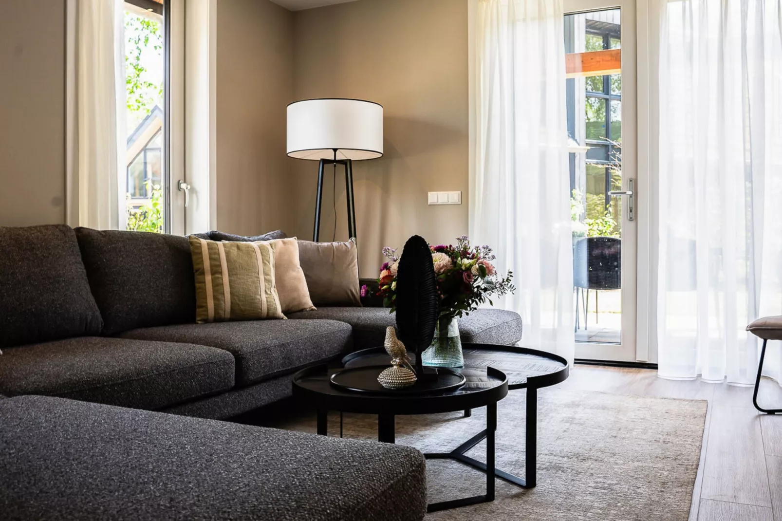 Bos Villa met Sauna  8 personen-Wohnzimmer