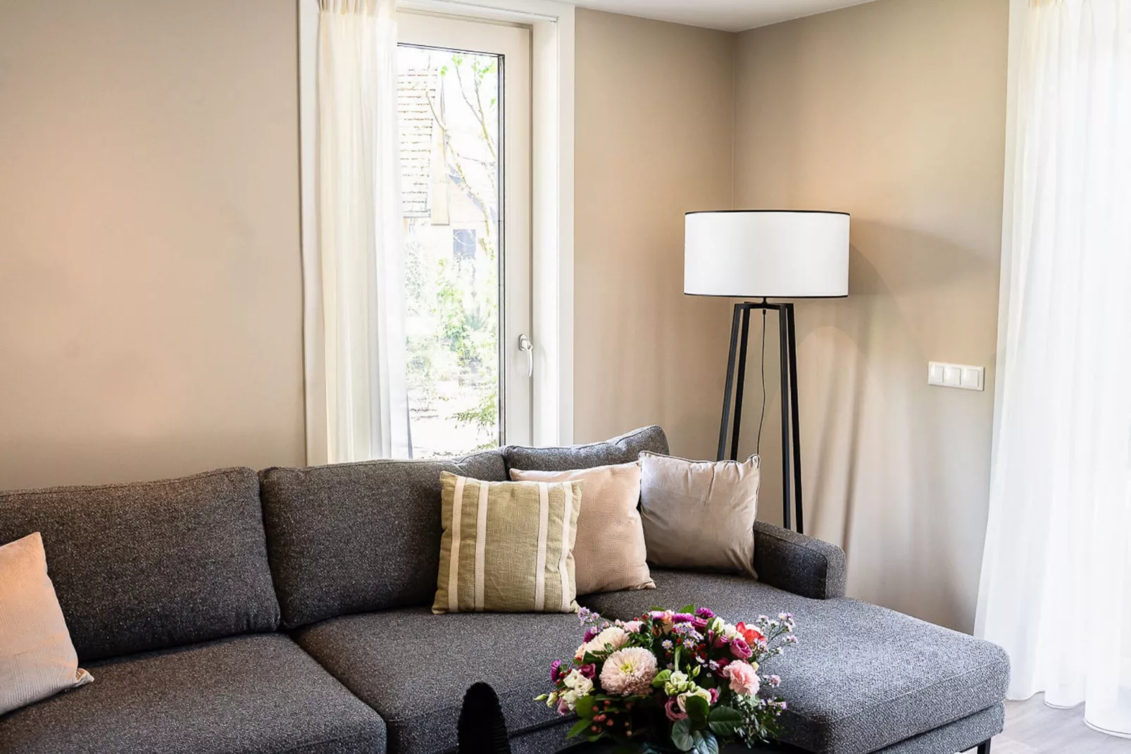 Bos Villa met Sauna  8 personen-Wohnzimmer