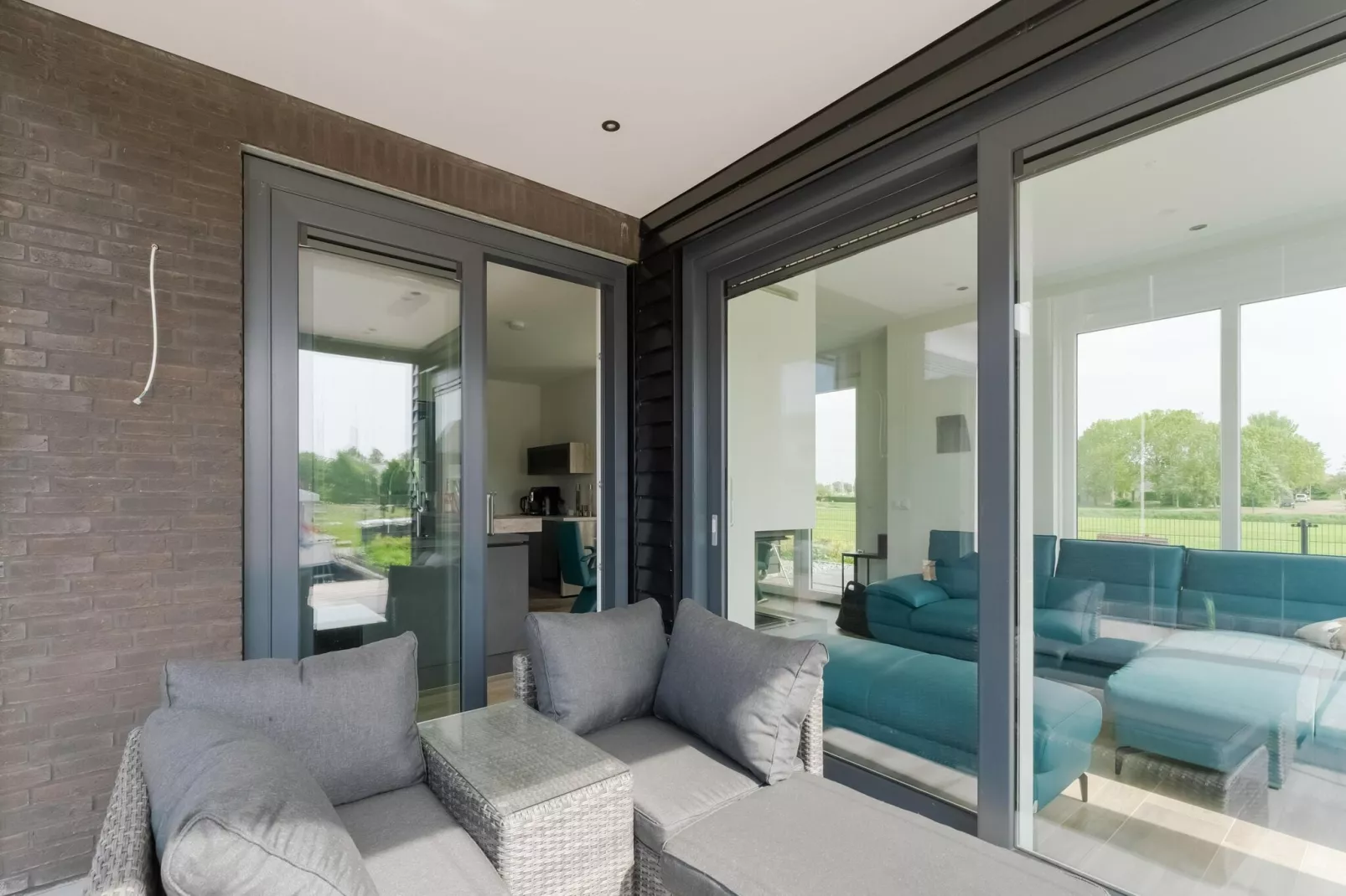 Luxe villa aan het water-Balcon-terrasse