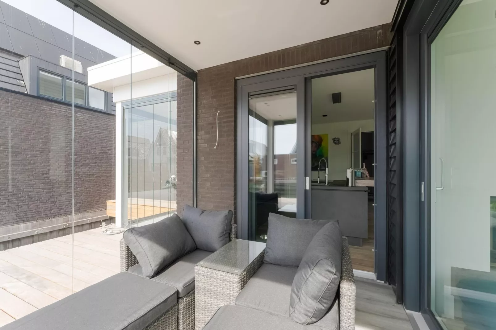 Luxe villa aan het water-Balcon-terrasse