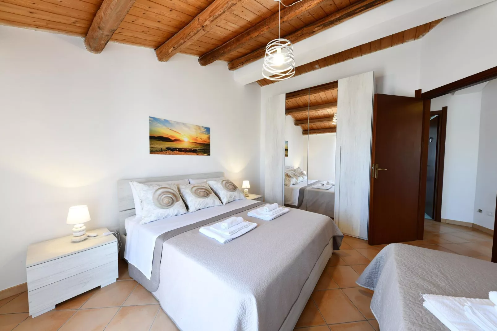 Apt MareLuna Apartment in Villa mit Pool Siracusa-Bedroom