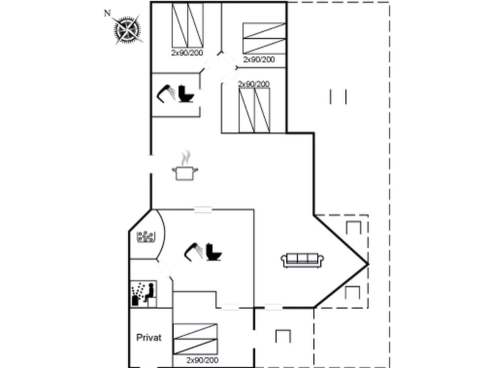 "Winder" - 1.3km from the sea-Inside