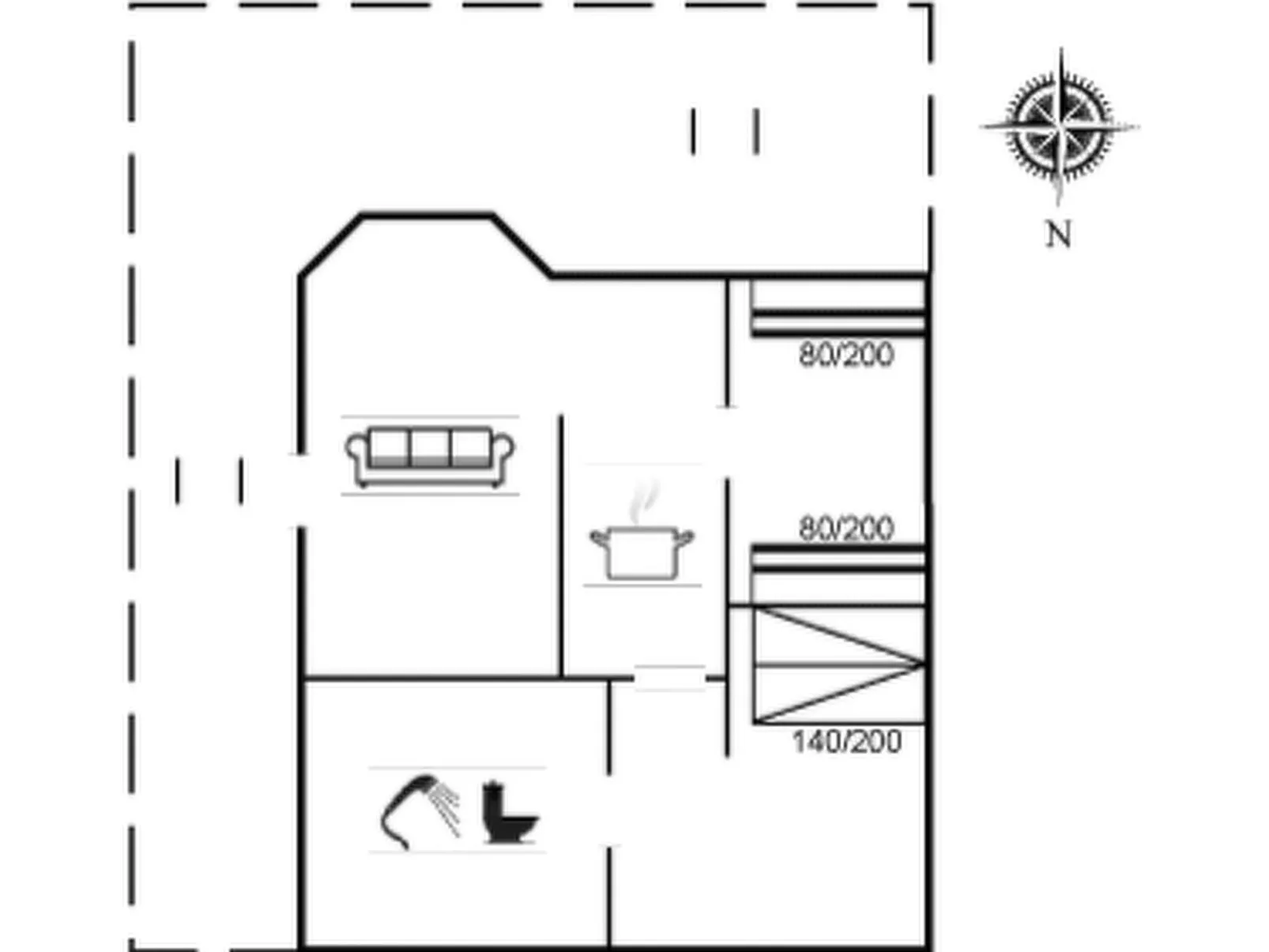 "Jorie" - 100m from the sea-Inside