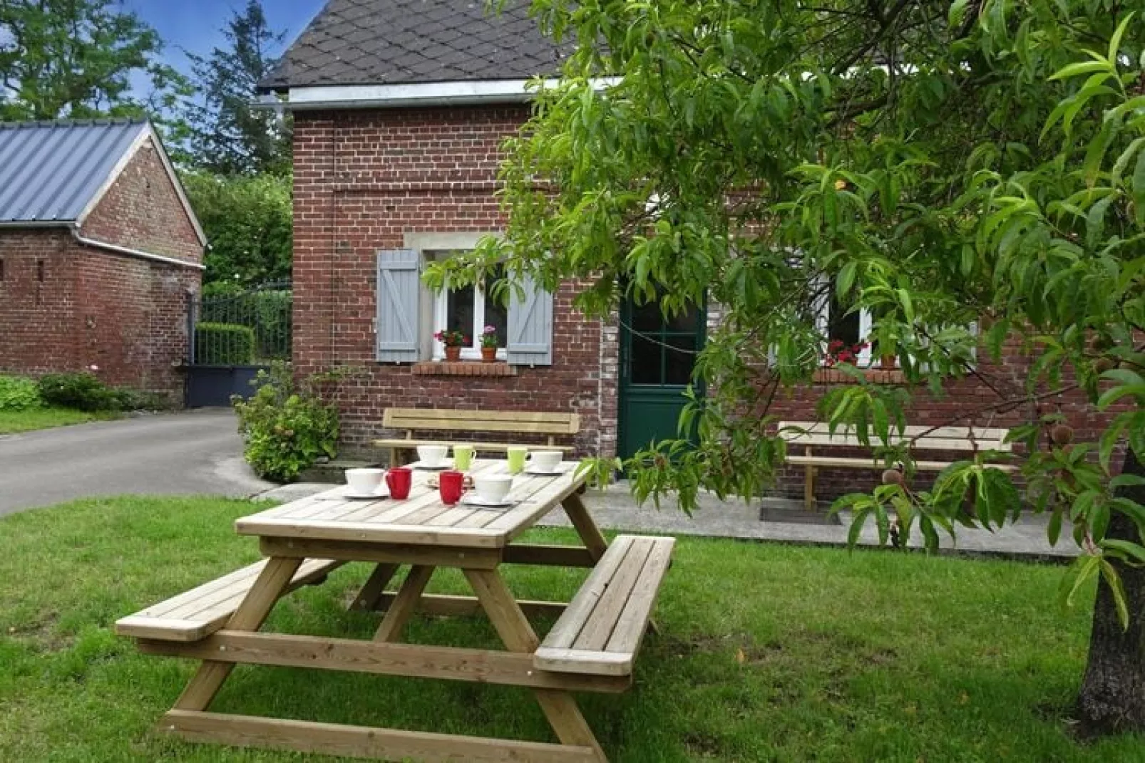 Semi-detached house Lanchères-Exterior summer