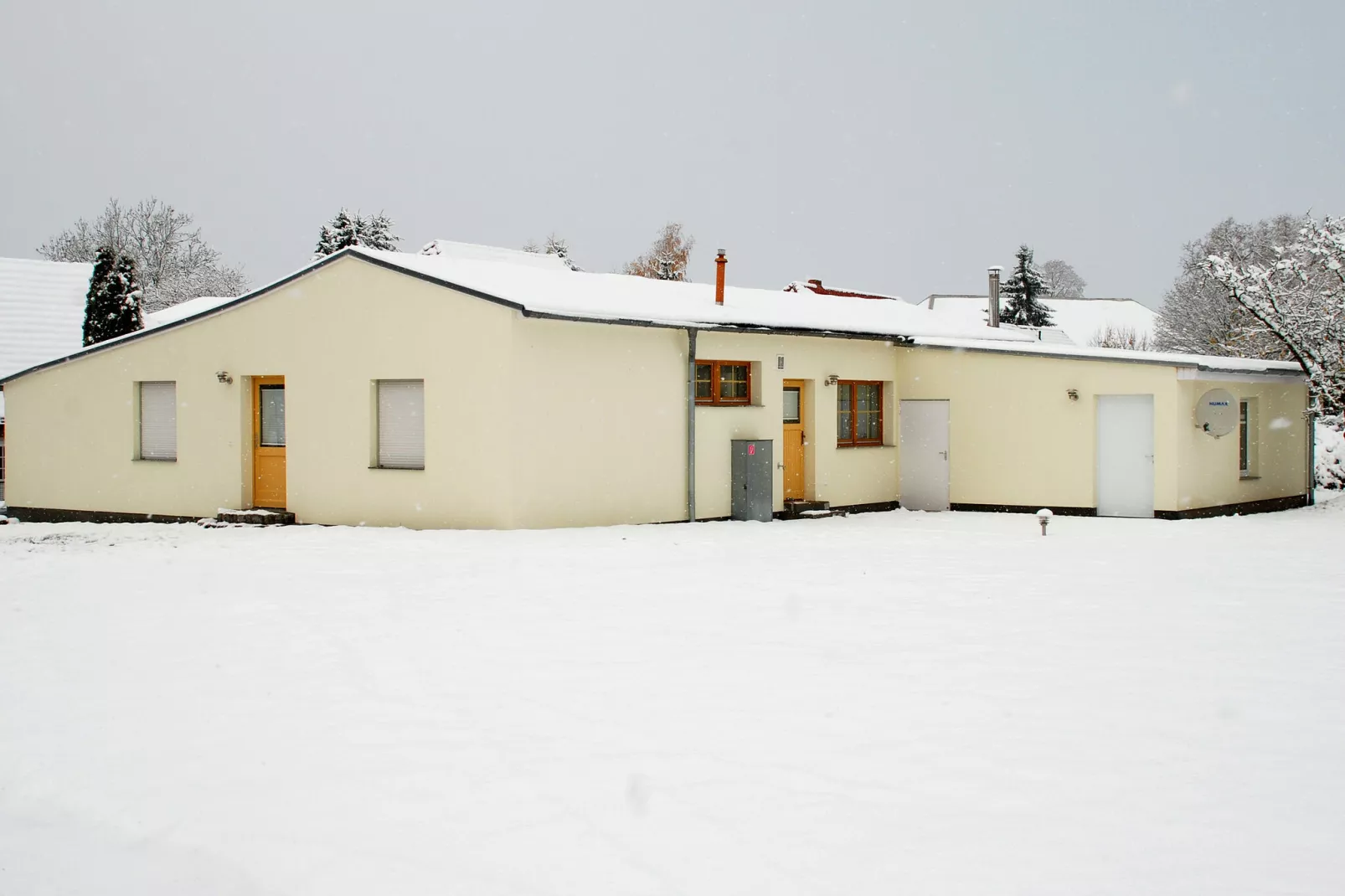 Ferienhaus Im Gutshofpark mit Sauna-View winter