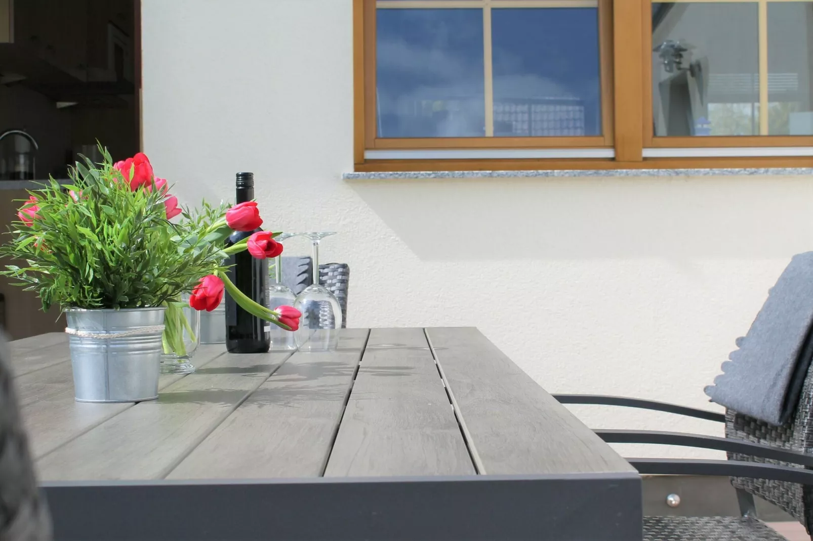 Ferienhaus Im Gutshofpark mit Sauna-Terrace balcony
