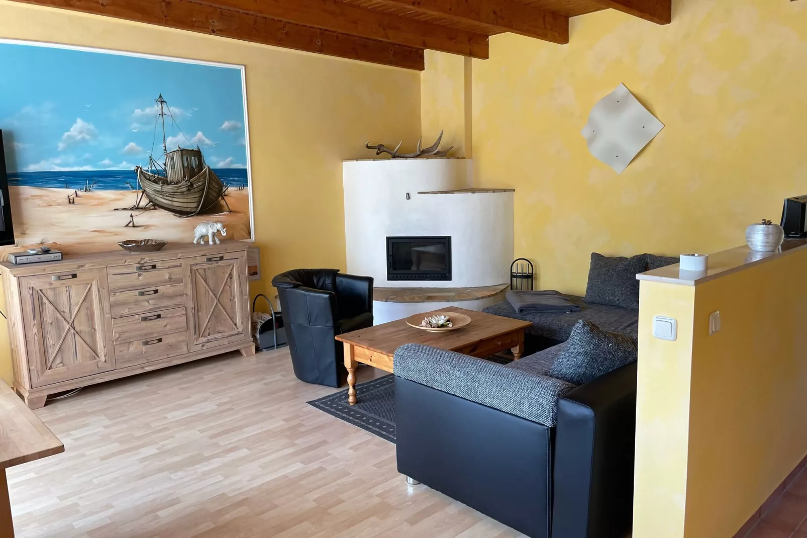 Bungalow Campingplatz am Salzhaff-Living room