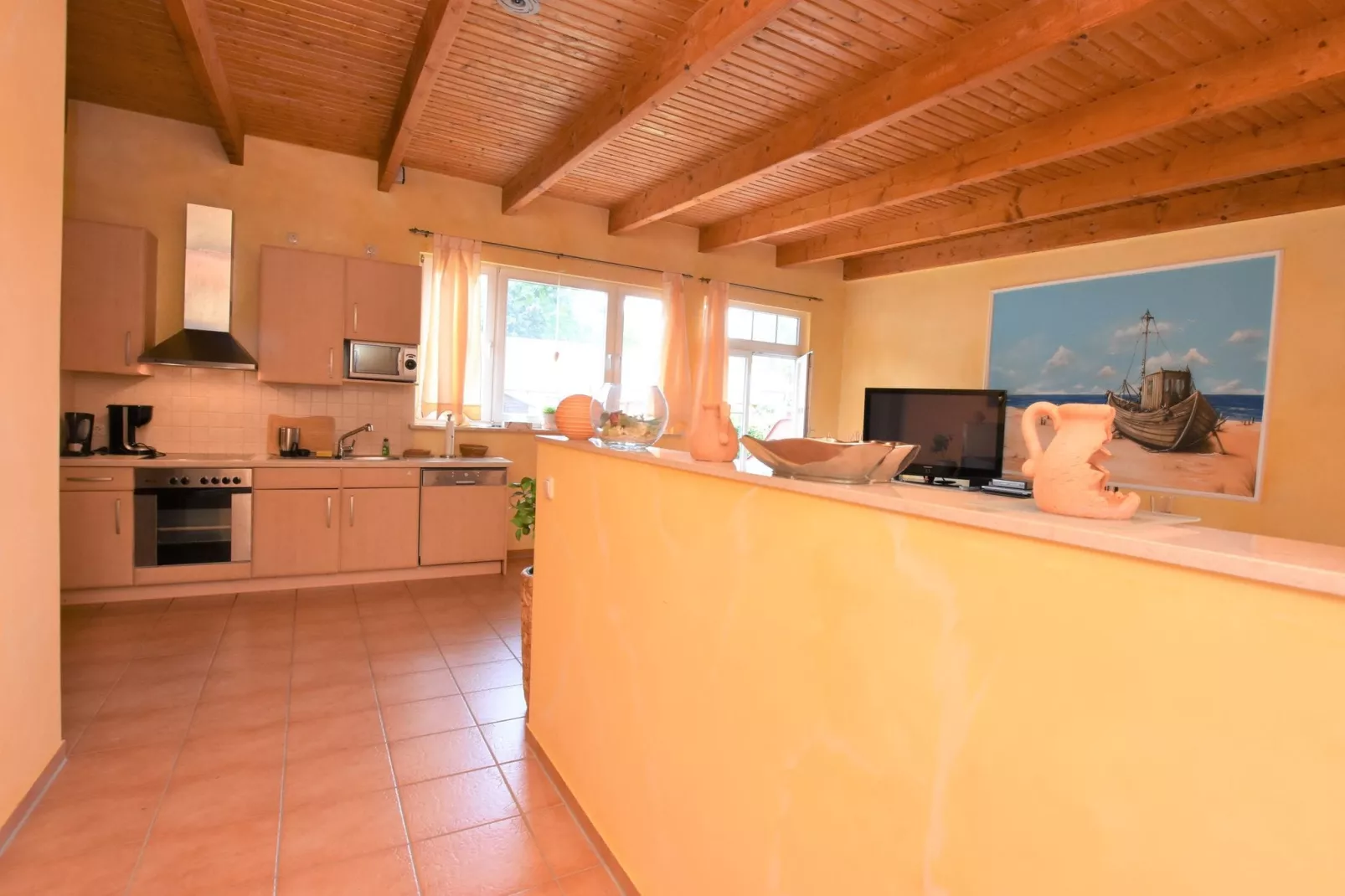 Bungalow Campingplatz am Salzhaff-Kitchen