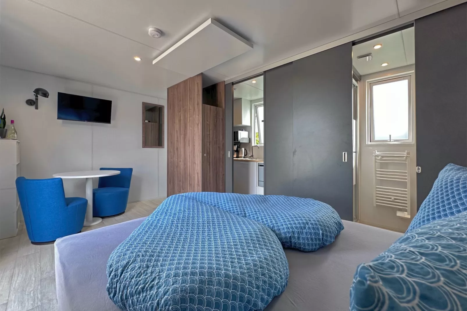 FERIENDORF SEEBLICK - Tiny Chalet am Eixendorfer See-Bedroom
