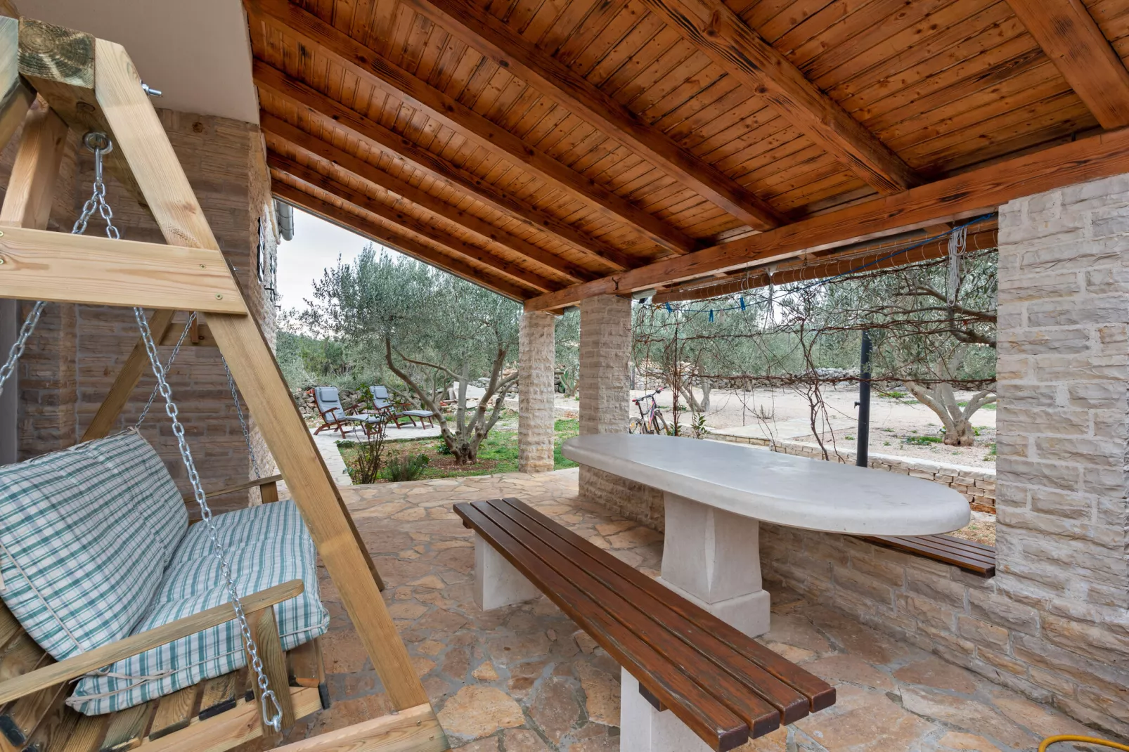 Stone house Vrana lake-Balcon-terrasse
