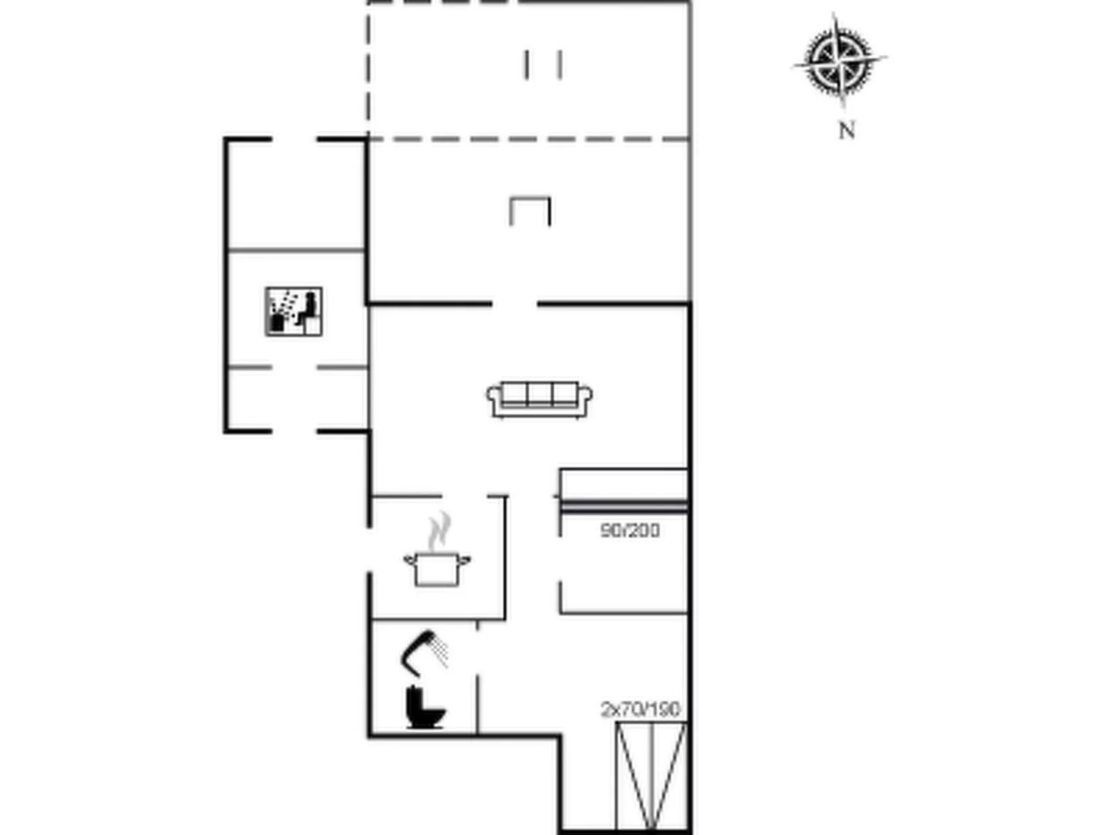 "Borghild" - 1.5km from the sea-Inside