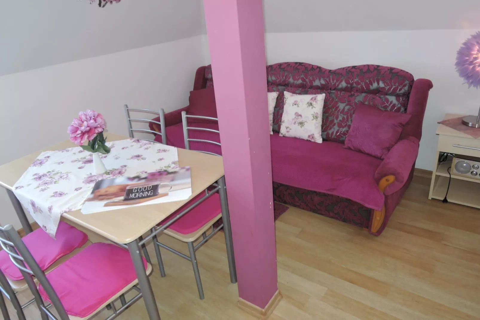 Apartament 4 osobowy fioletowy biskupi-Living room
