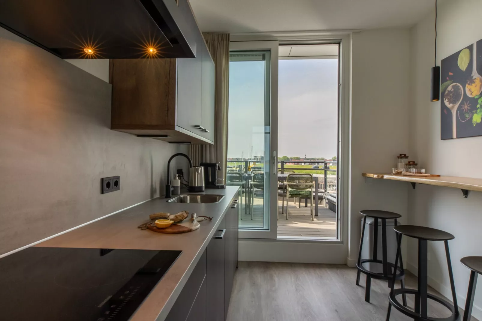 Luxe appartement Vista Maris - Havenweg 8-36 'Oester Oase'-Küche