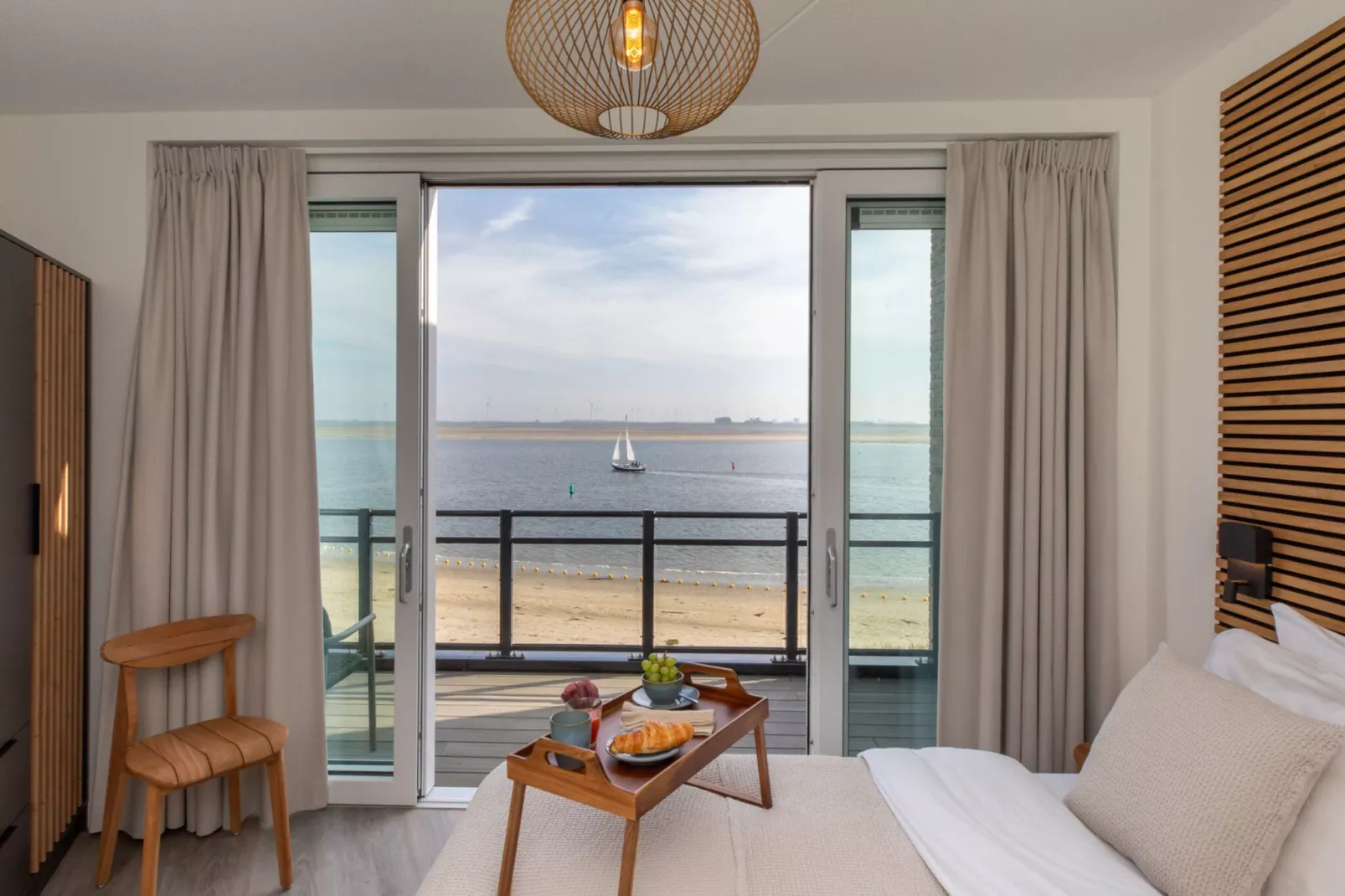 Luxe appartement Vista Maris - Havenweg 8-36 'Oester Oase'-Schlafzimmer