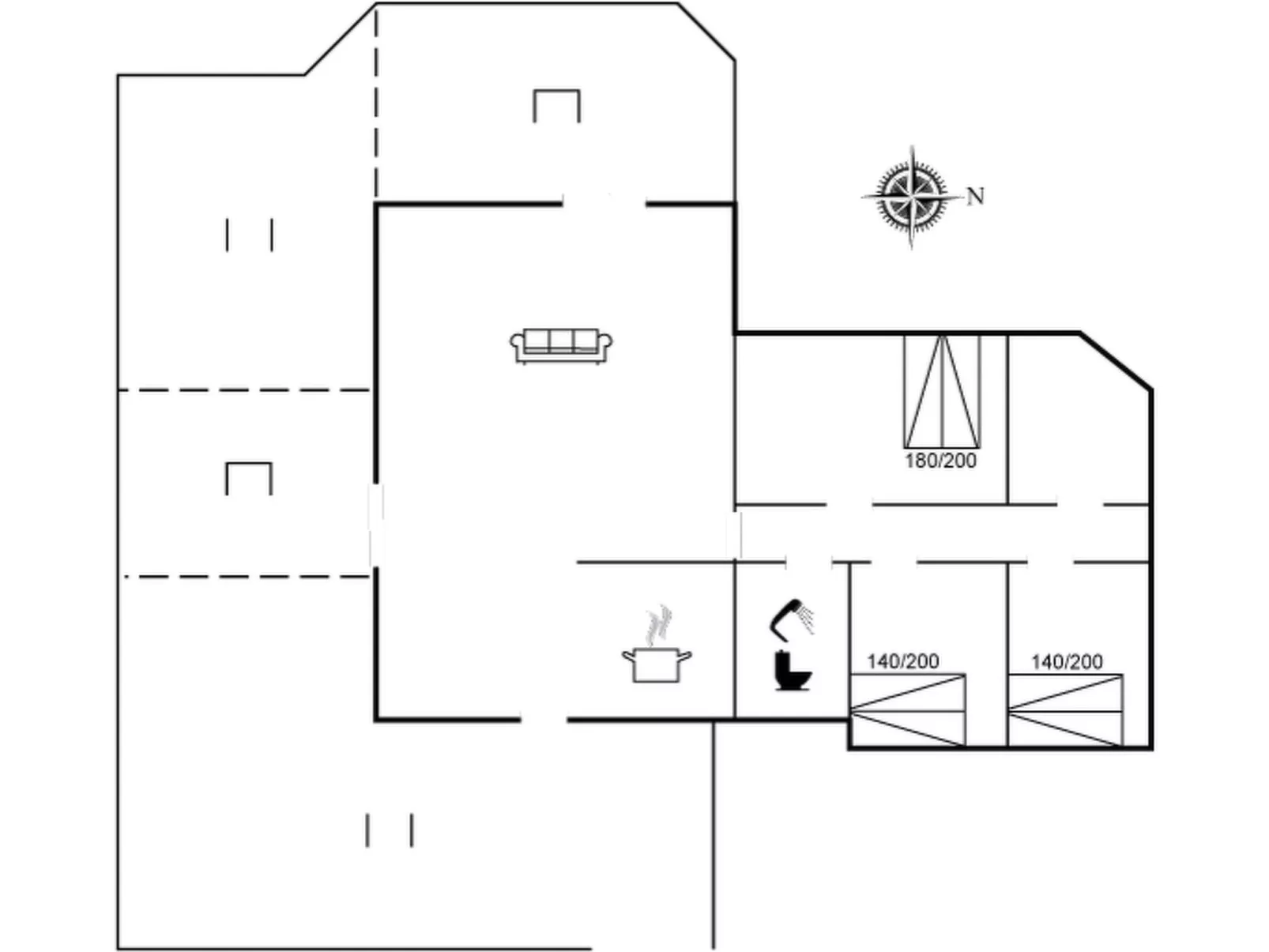 "Medard" - 2km from the sea-Inside