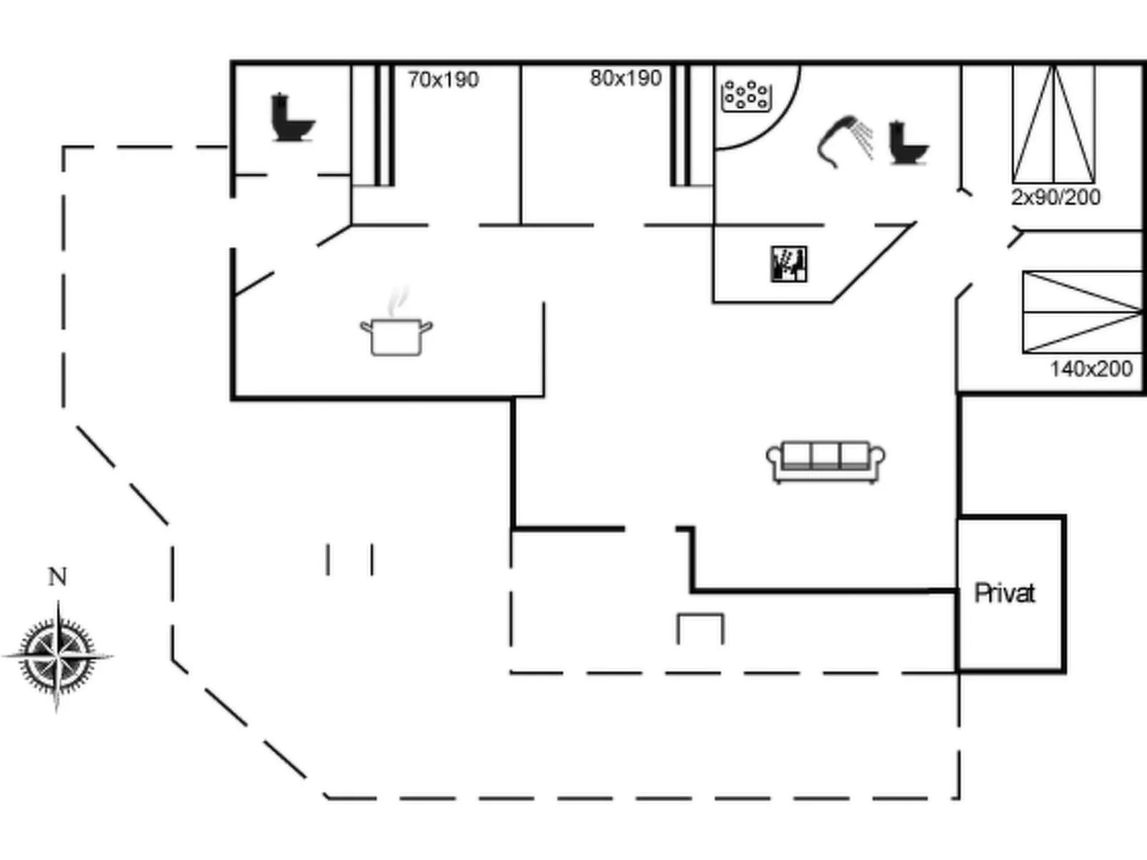 "Abiorn" - 2.5km from the sea-Inside