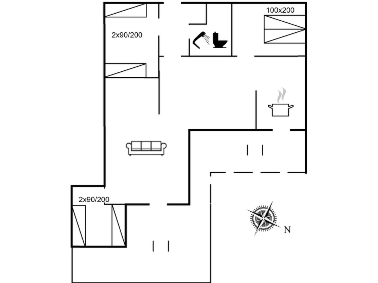 "Straale" - 1.4km from the sea-Inside