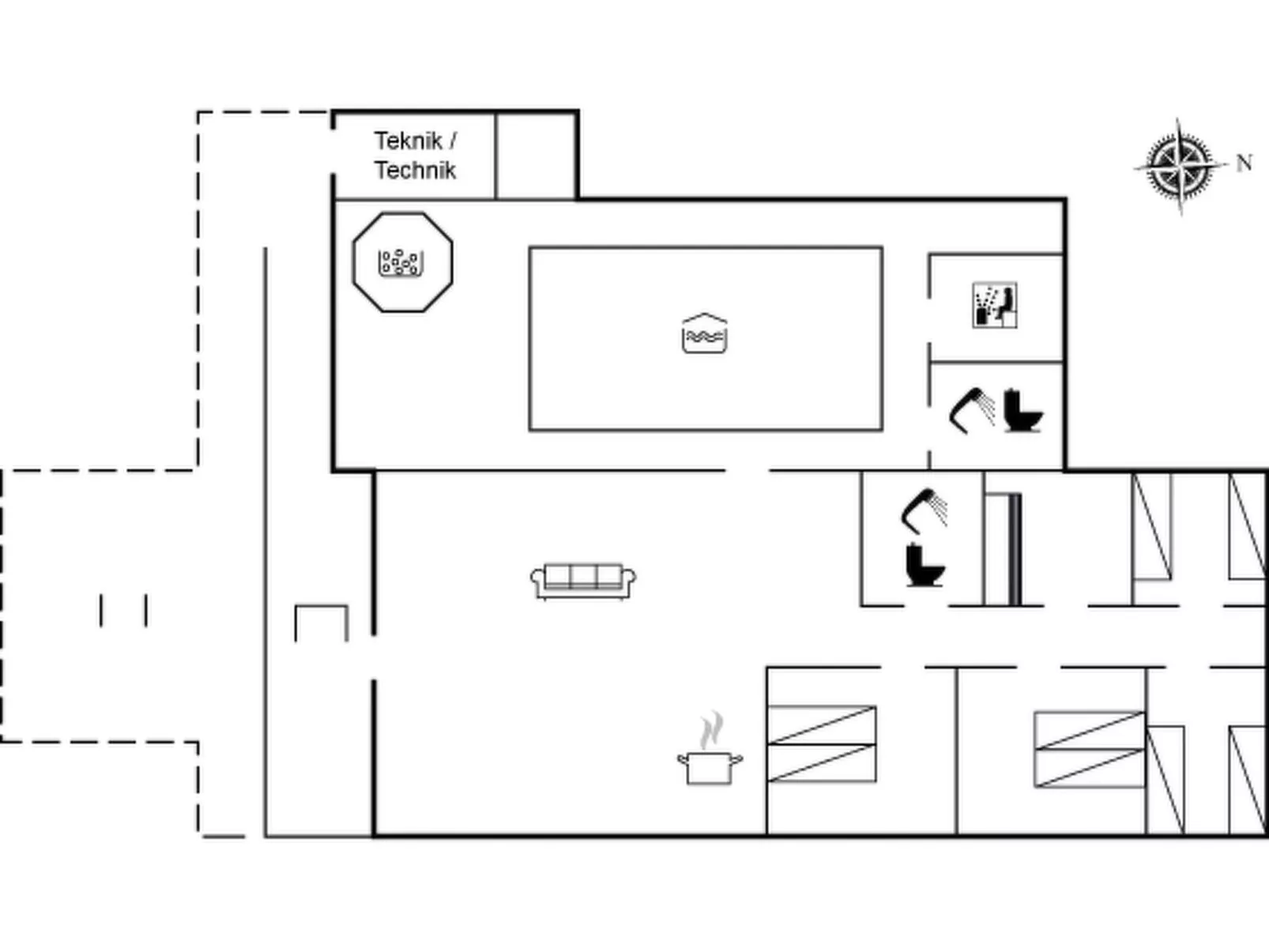 "Tascha" - 1.5km from the sea-Inside