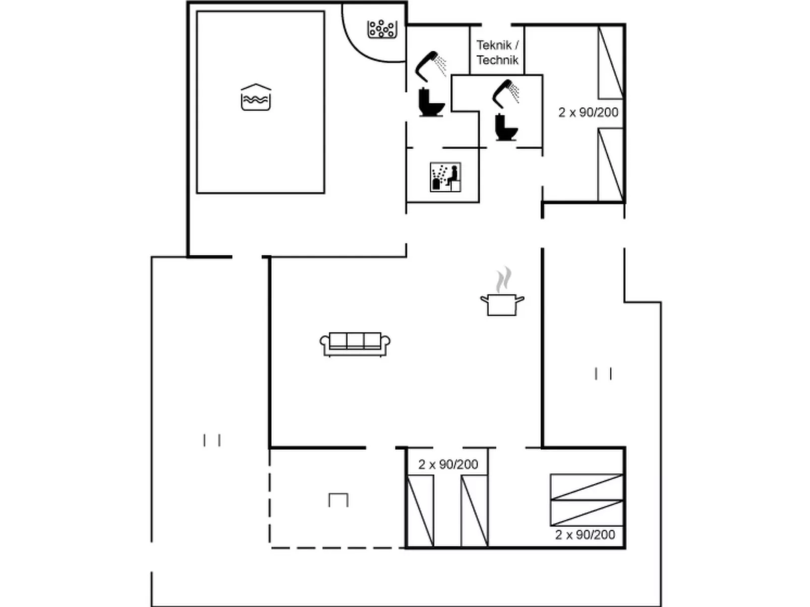 "Blondine" - 940m from the sea-Inside