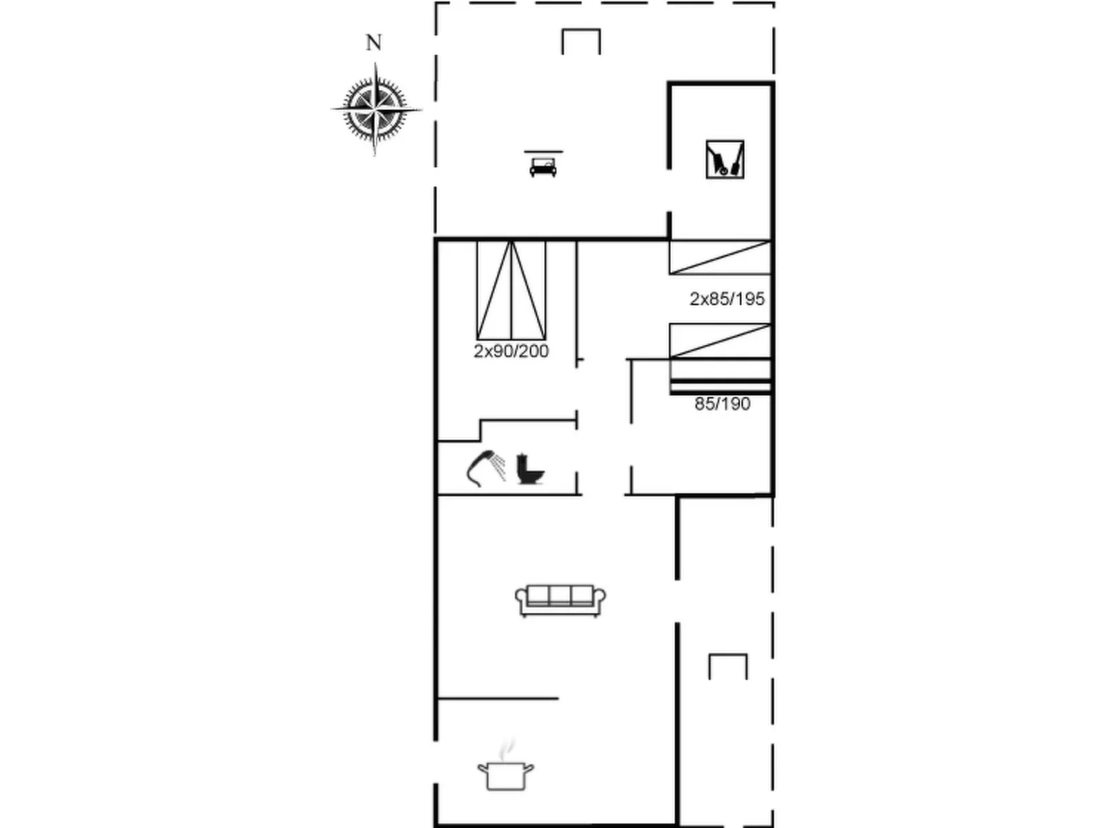 "Holte" - 700m to the inlet-Inside