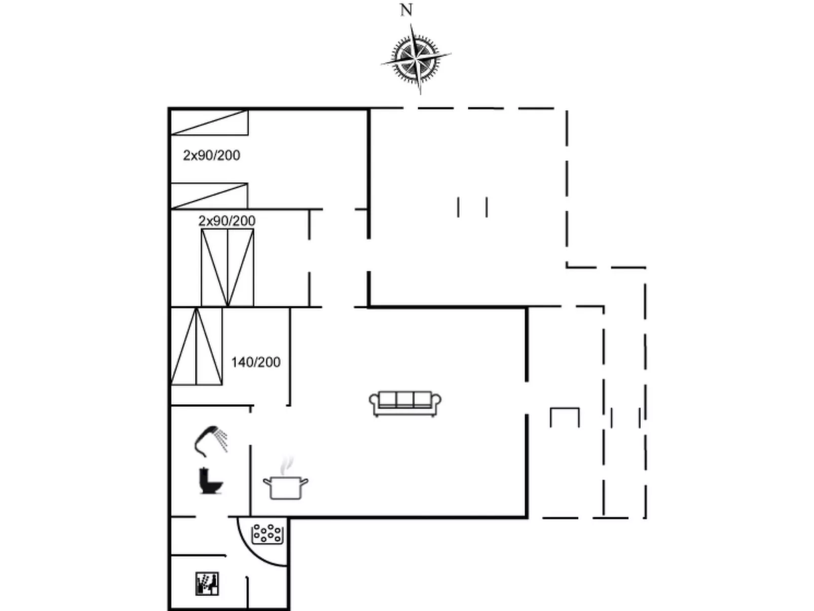 "Ingborg" - 150m from the sea-Inside