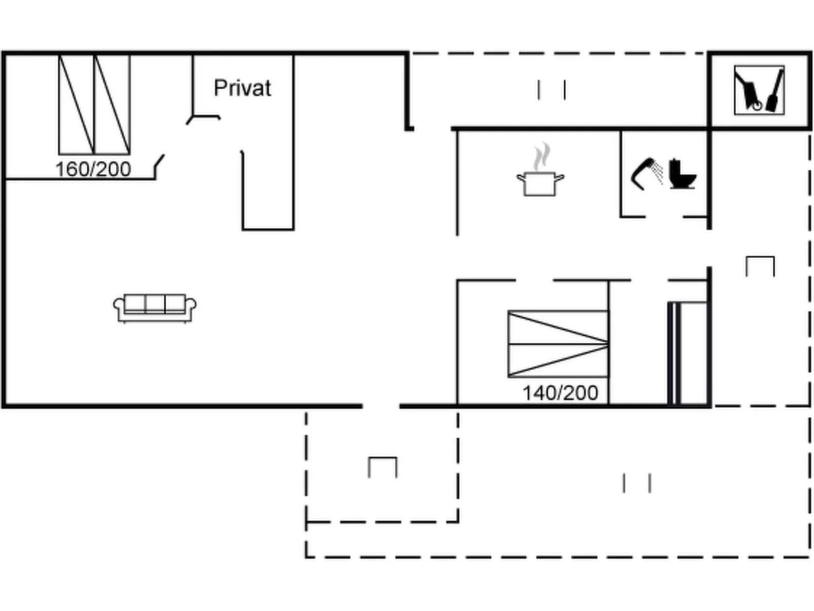 "Herwarth" - 3.3km from the sea-Inside