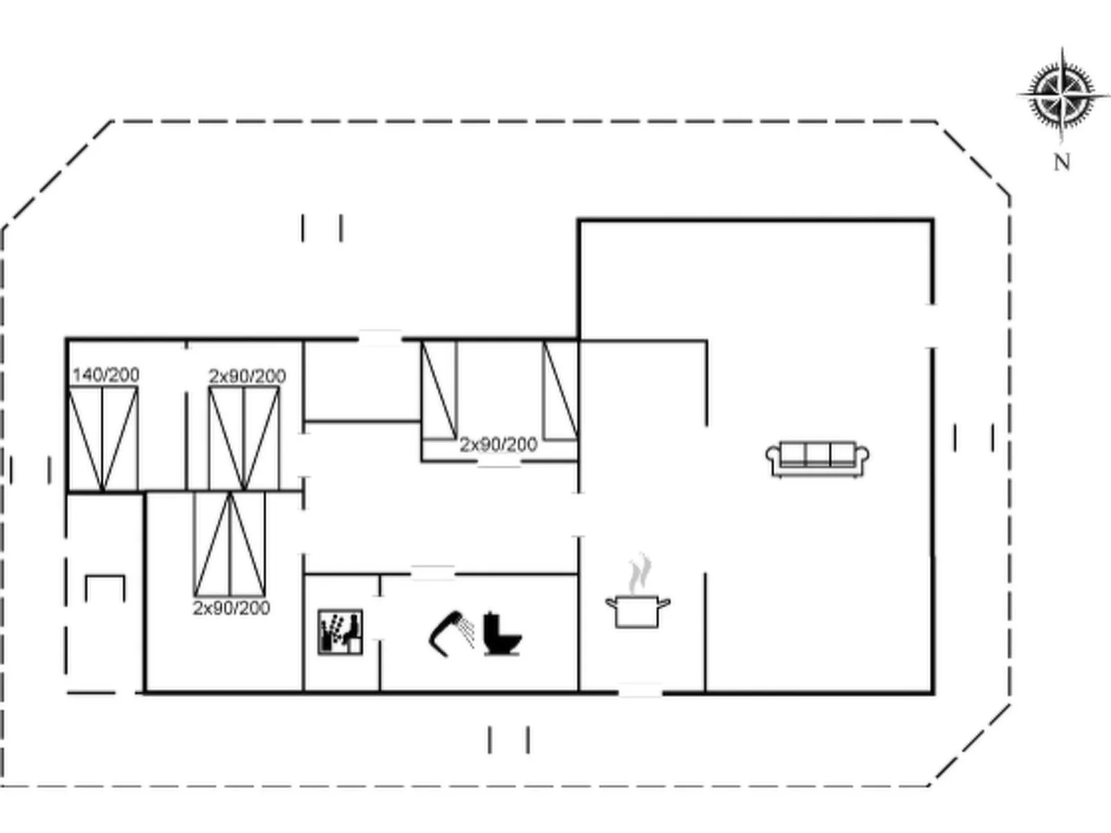 "Aika" - 500m from the sea-Inside