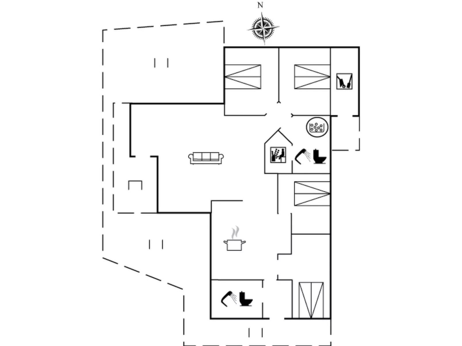 "Spurv" - 1.8km from the sea-Inside