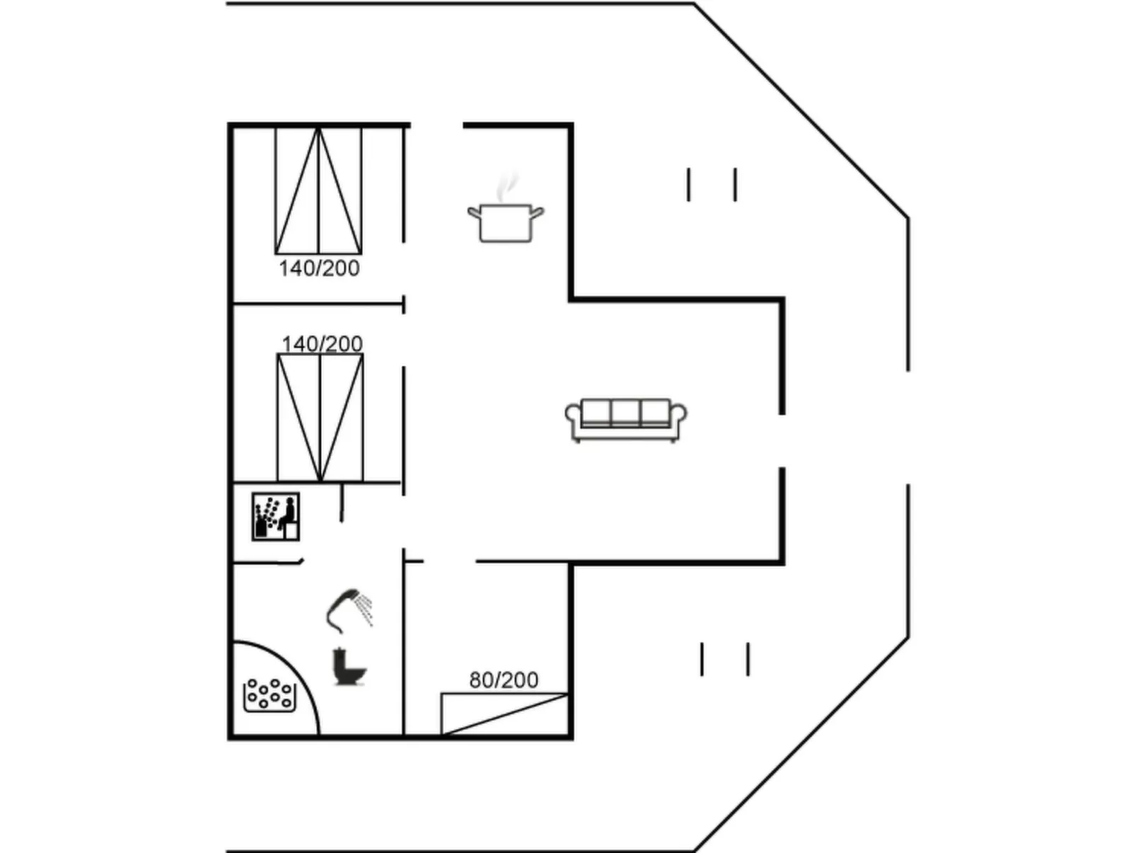 "Arnkil" - 700m from the sea-Inside