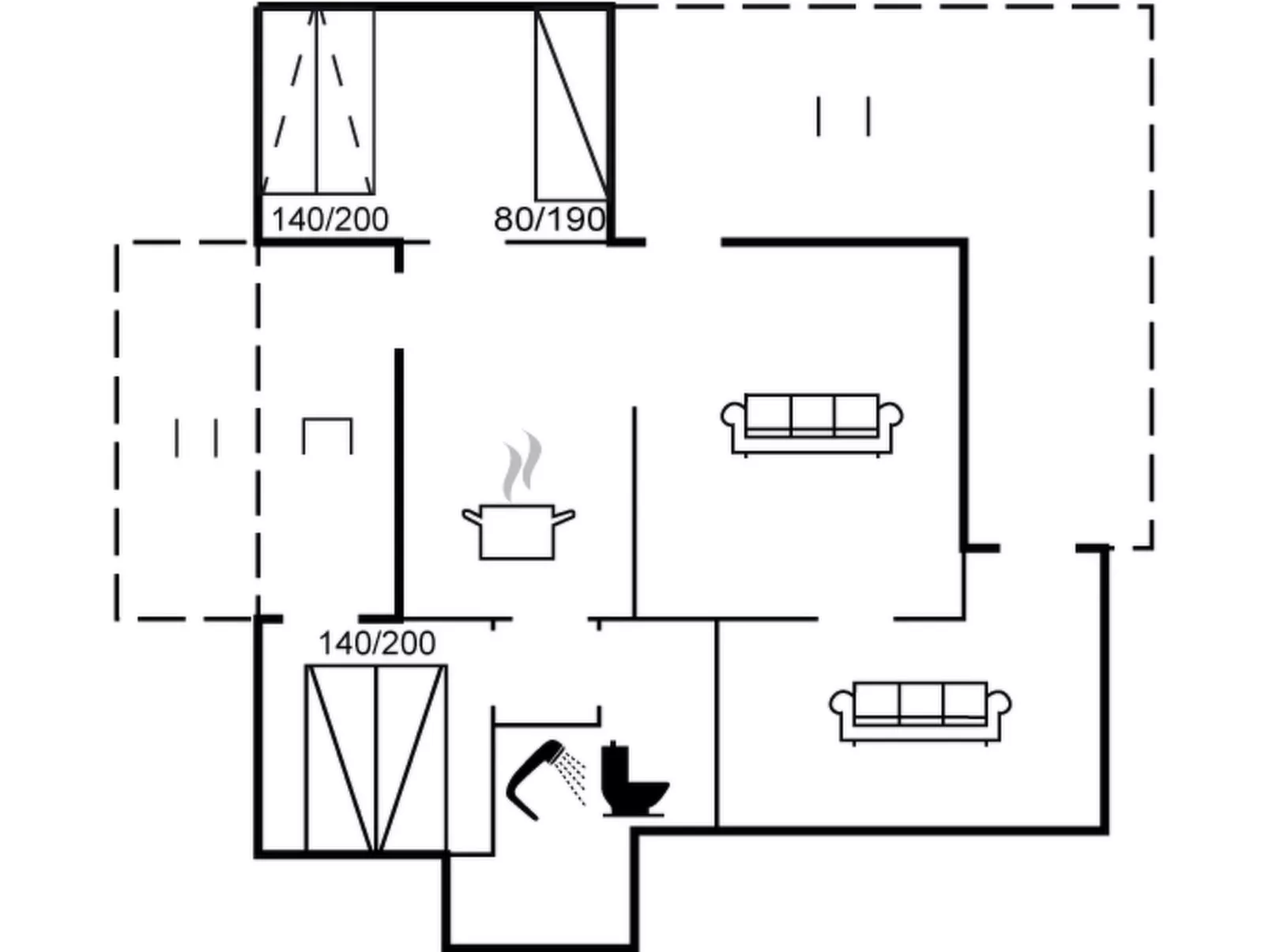 "Gangulf" - 150m from the sea-Inside