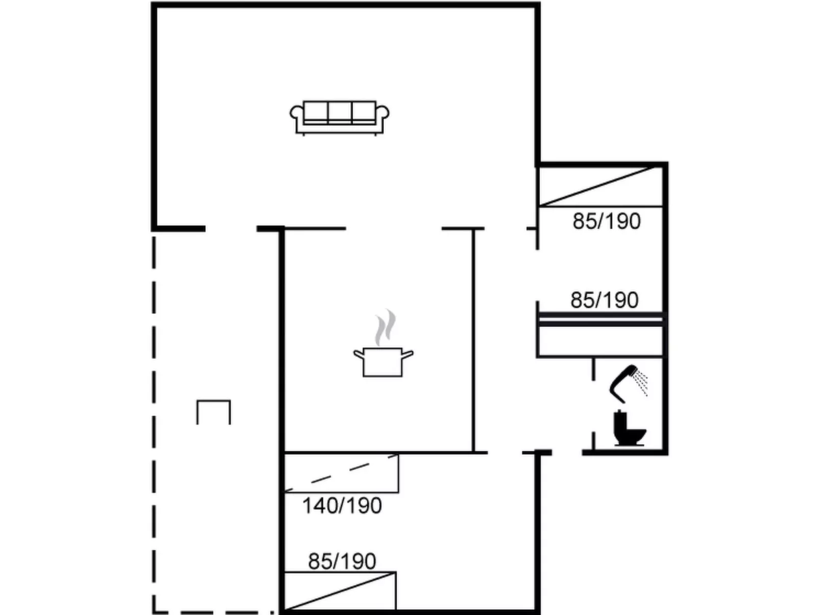 "Lone" - 900m from the sea-Inside