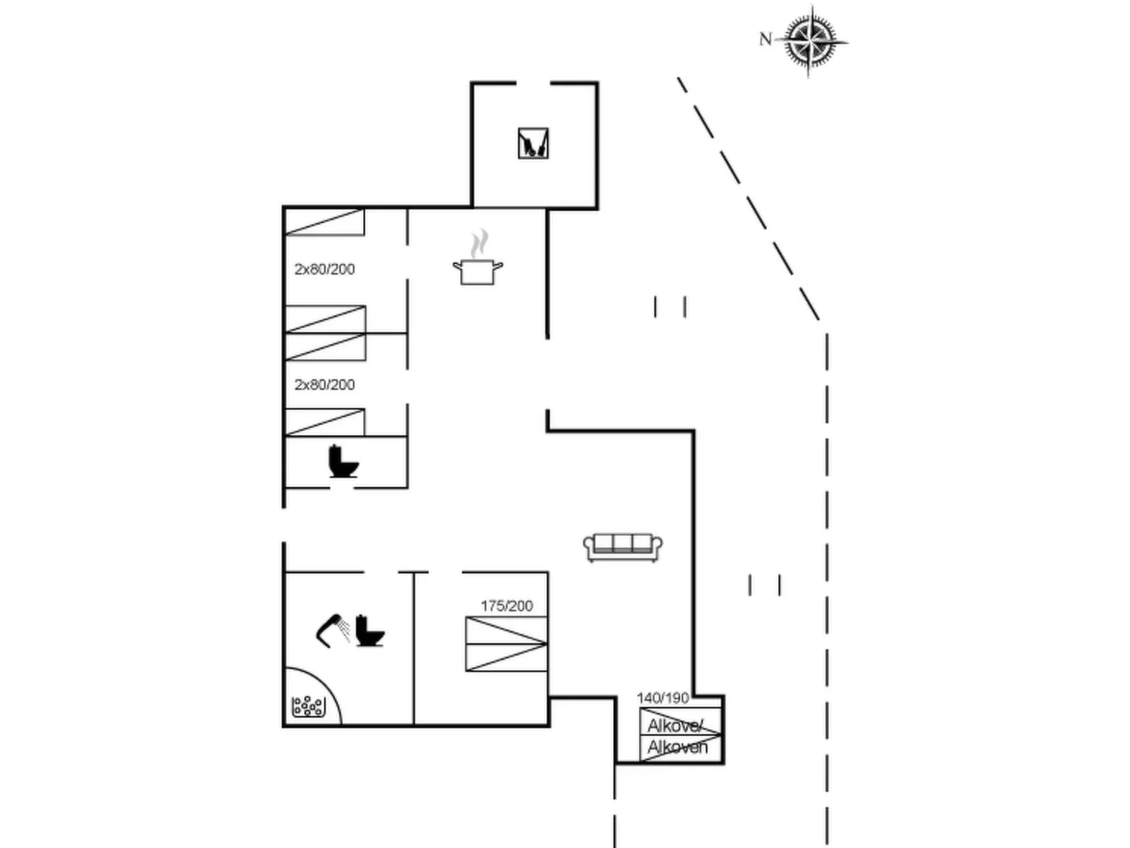 "Ønevus" - 550m from the sea-Inside