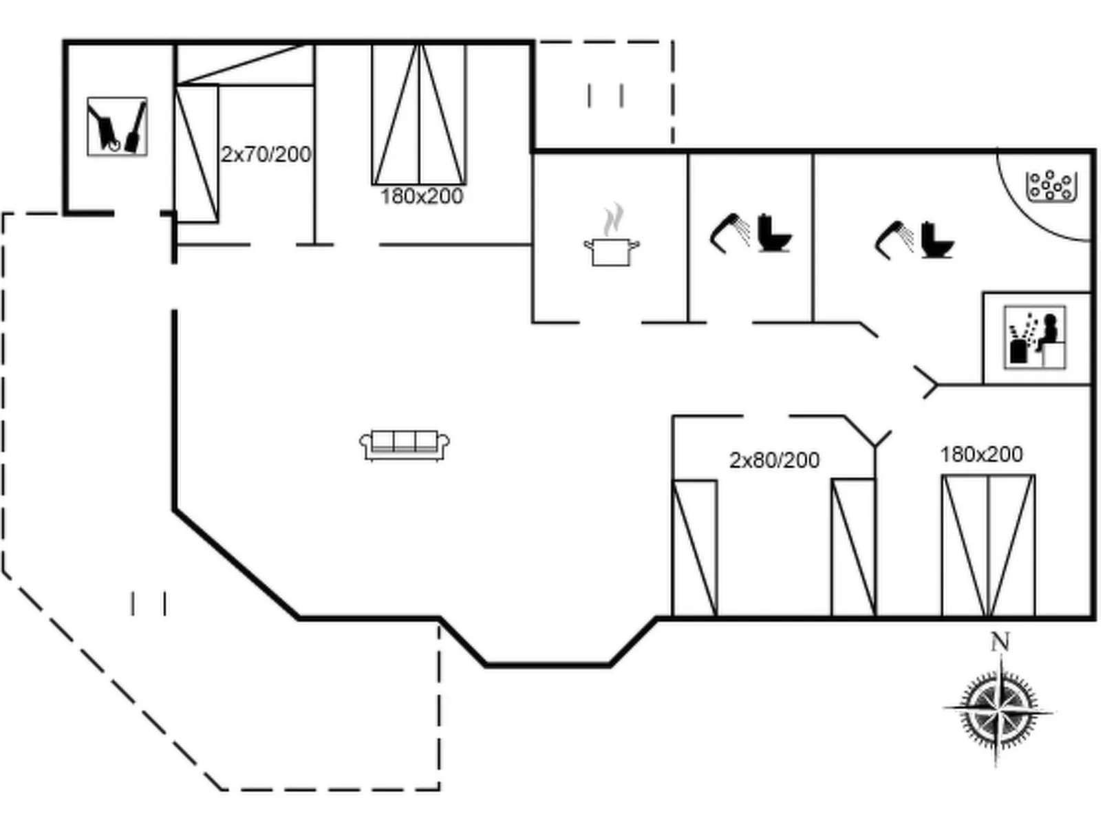 "Mette" - 98m from the sea-Inside