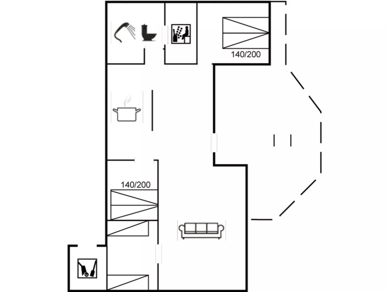 "Troen" - 3.8km from the sea-Inside