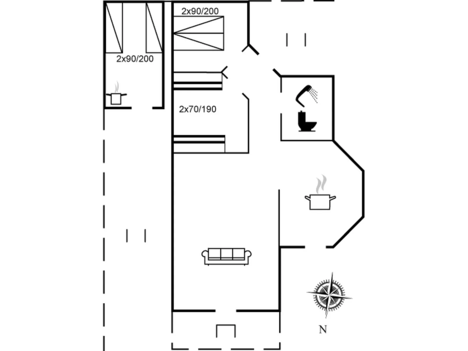 "Allie" - 150m from the sea-Inside