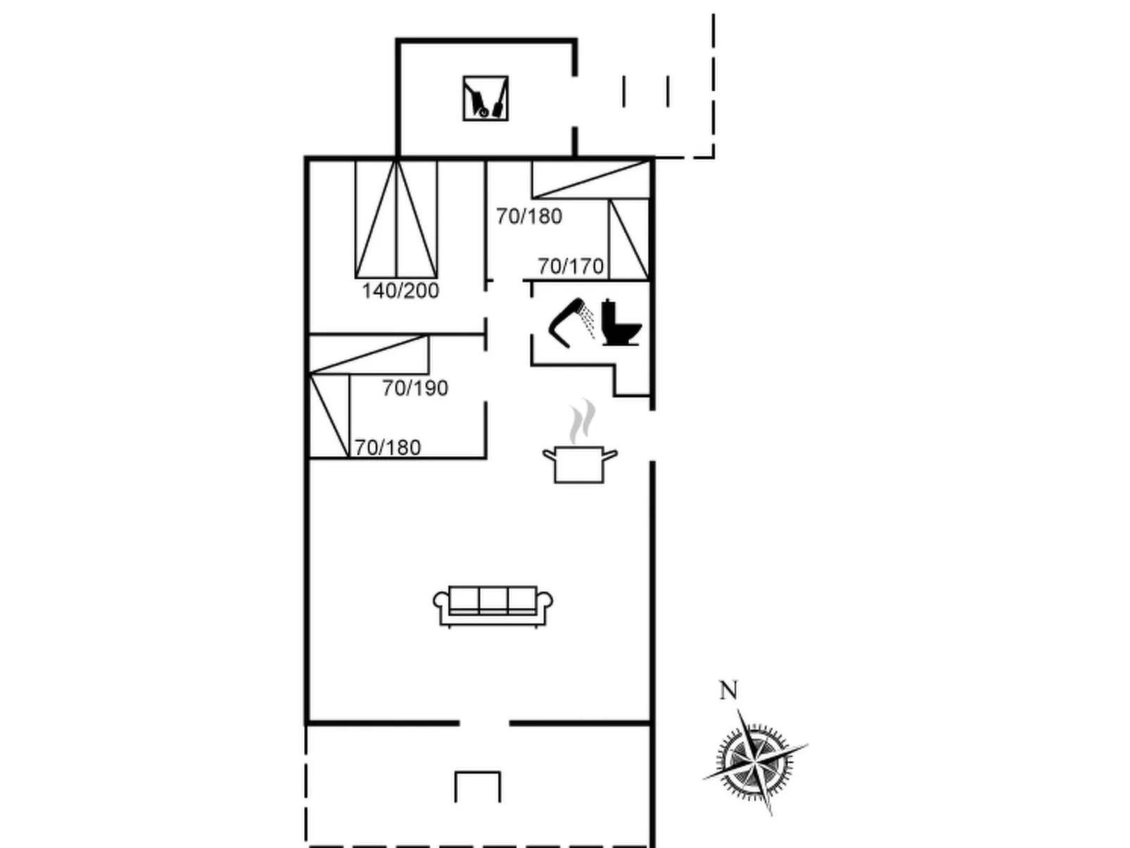 "Virve" - 300m from the sea-Inside