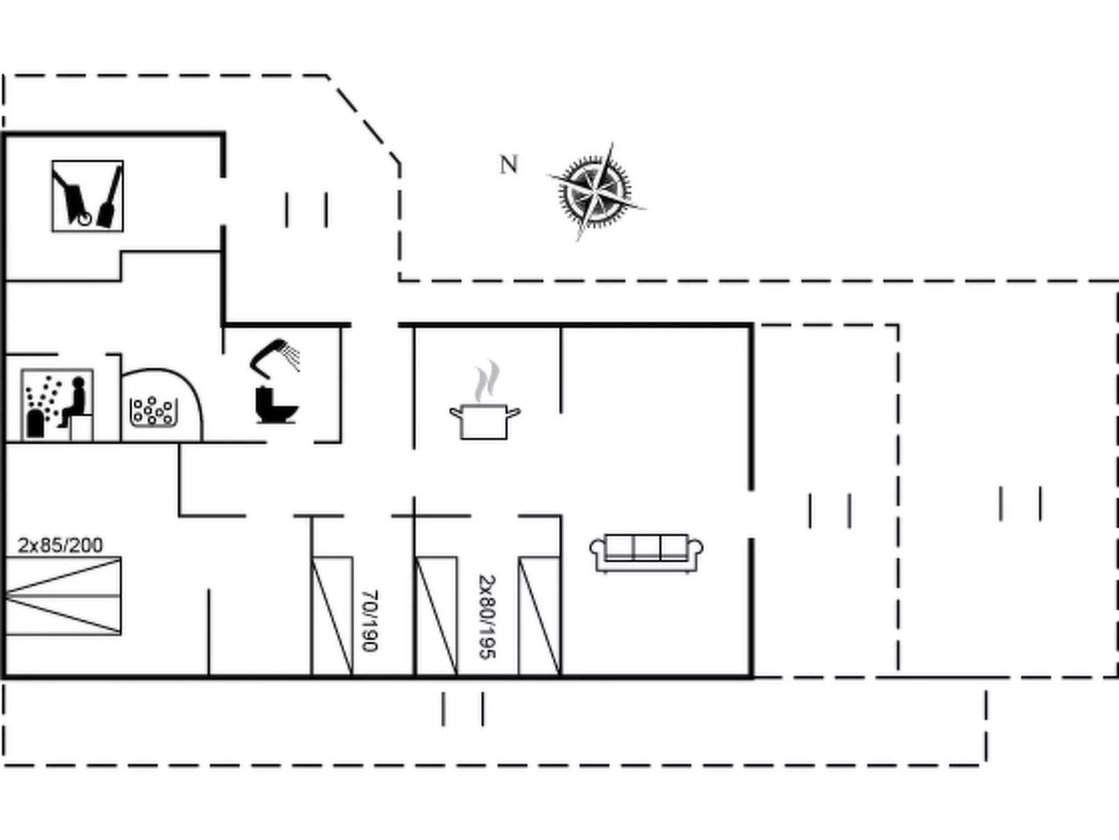 "Frigga" - 400m from the sea-Inside