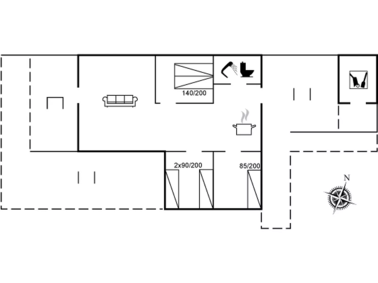 "Morlin" - 2km from the sea-Inside