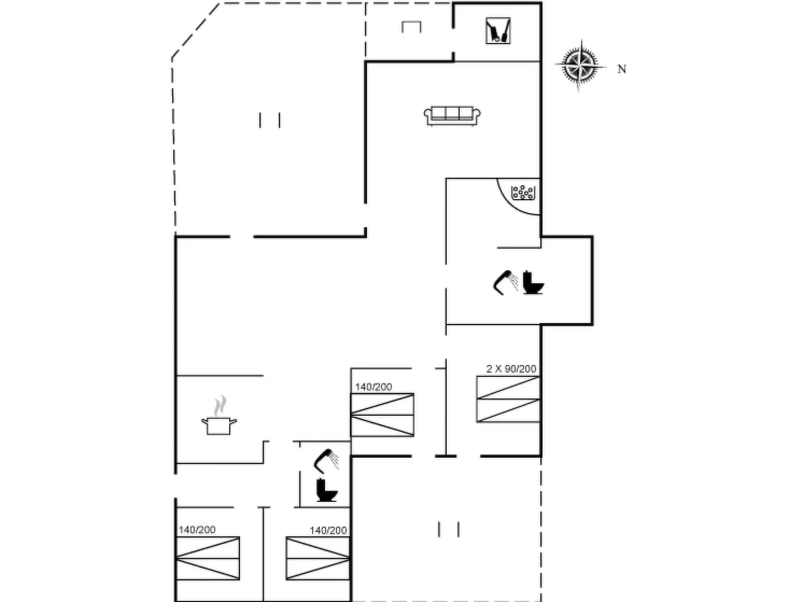 "Broder" - 150m from the sea-Inside