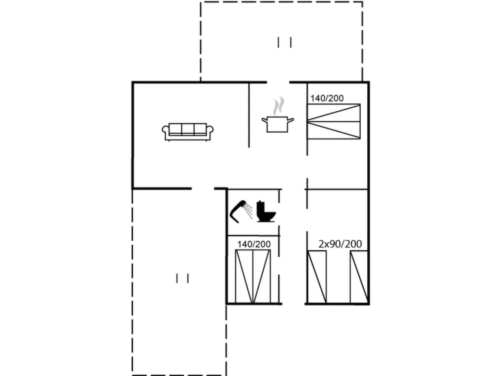 "Gerlef" - 382m from the sea-Inside