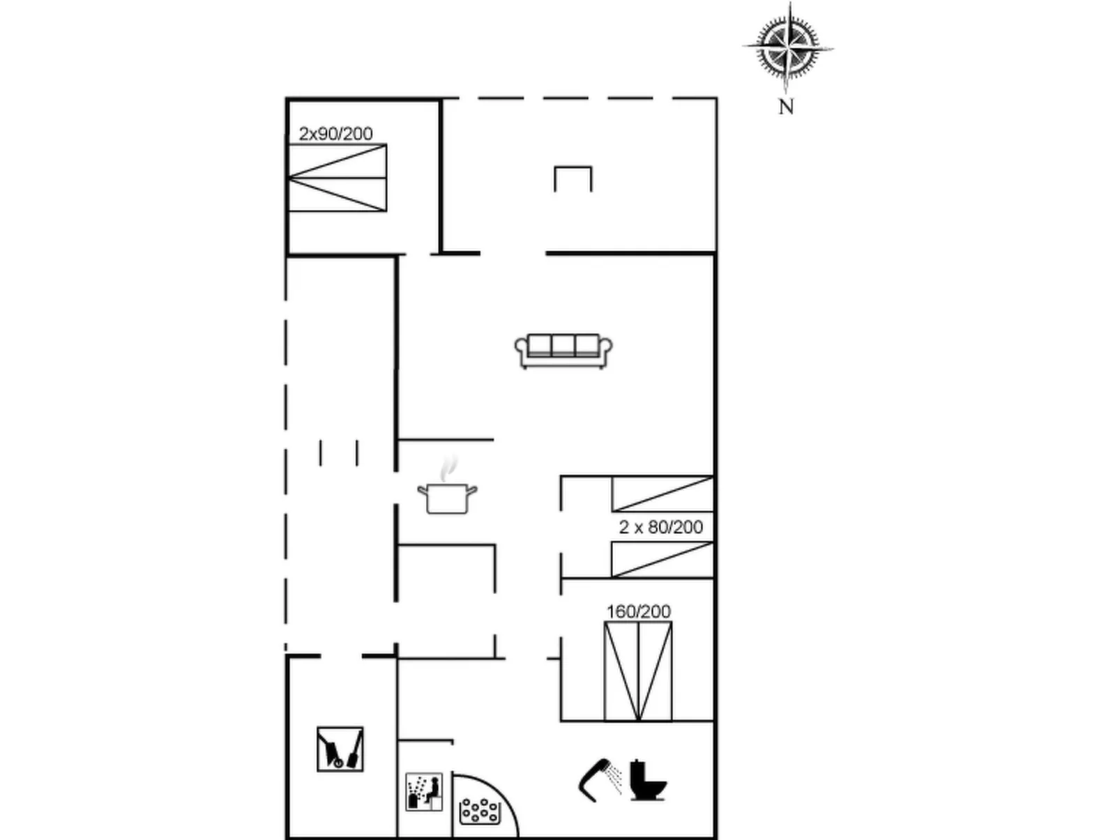 "Fredger" - 1.8km from the sea-Inside