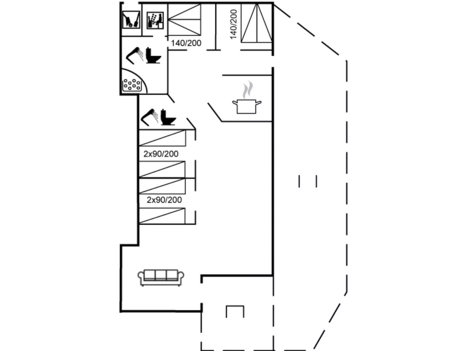 "Sighbiorn" - 950m from the sea-Inside