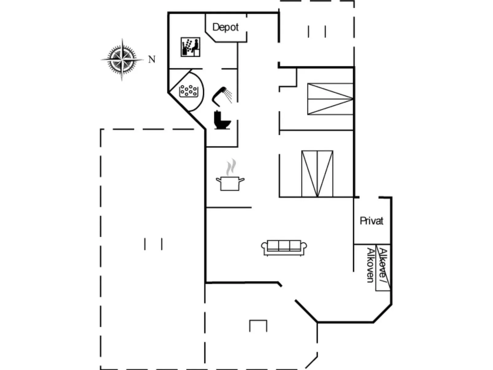 "Hane" - 150m from the sea-Inside