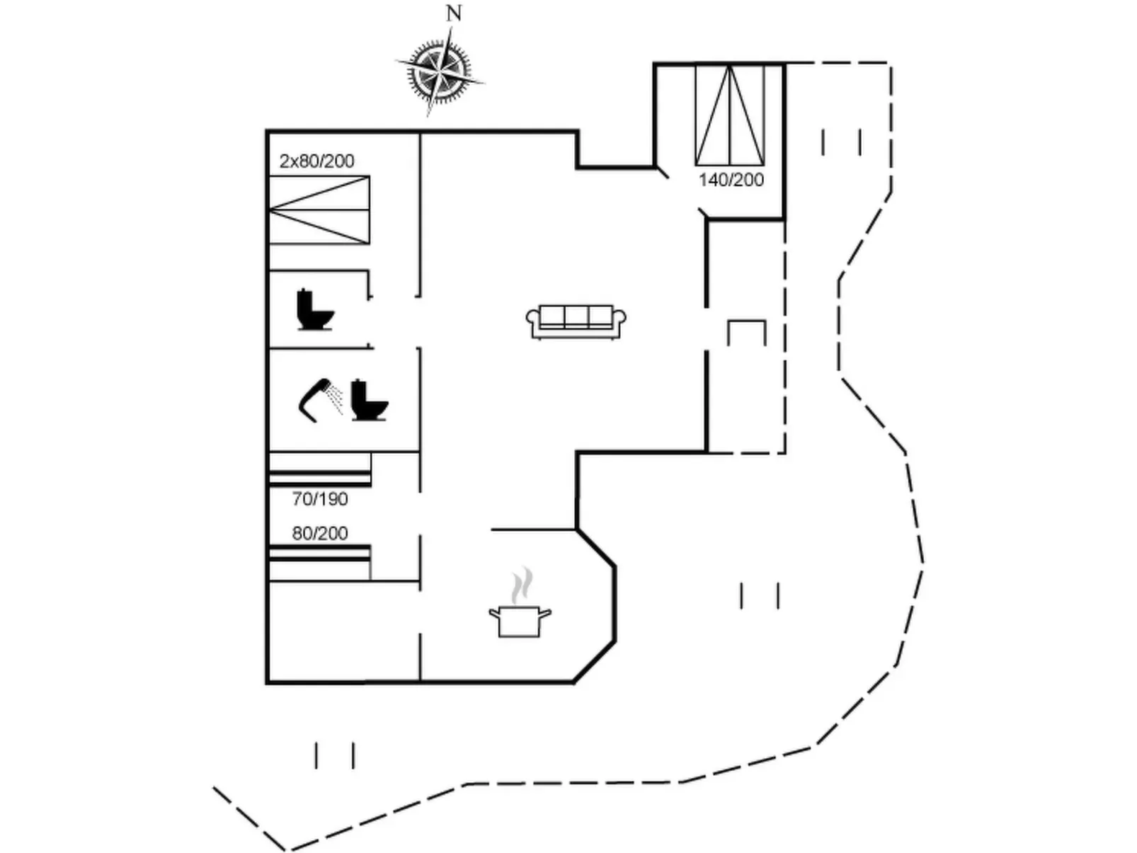"Tjelle" - 300m from the sea-Inside