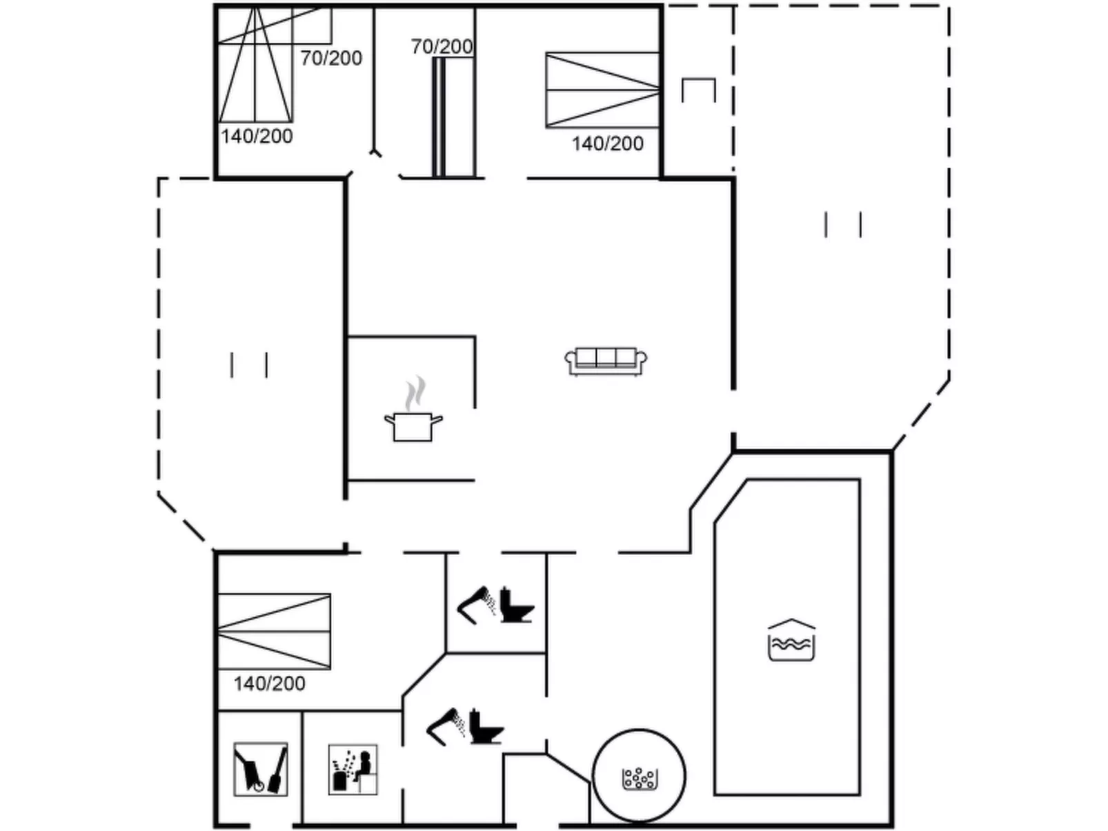 "Ilmo" - 950m from the sea-Inside