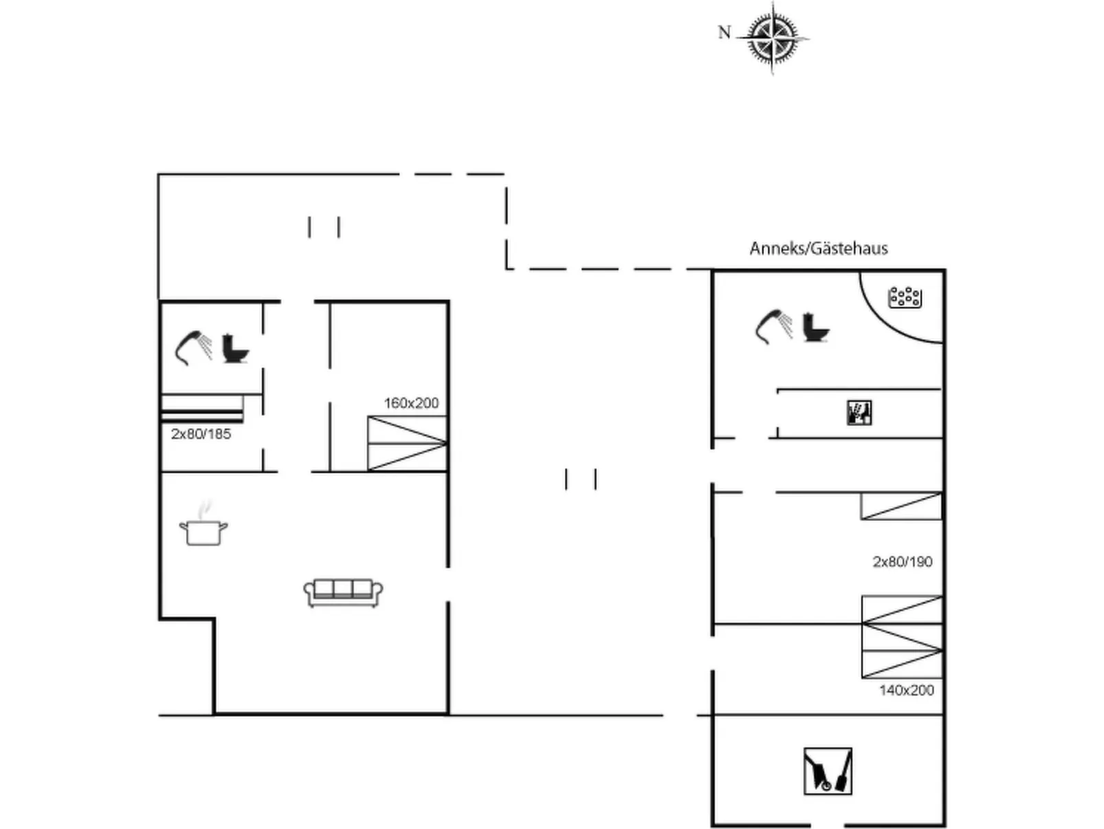 "Druscilla" - 650m from the sea-Inside